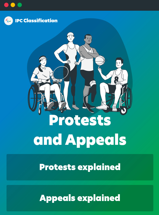 Protests and Appeals explainer screenshot