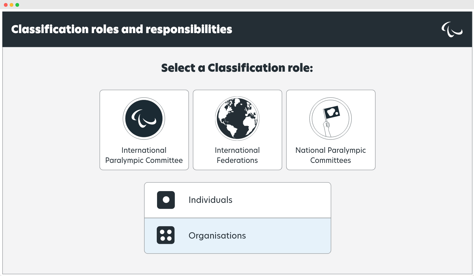 Roles and responsibilities explainer screenshot